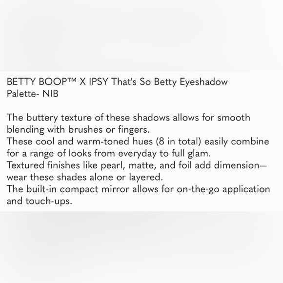 That’s So Betty (Boop) Eyeshadow Palette by Sephora - Picture 7 of 7